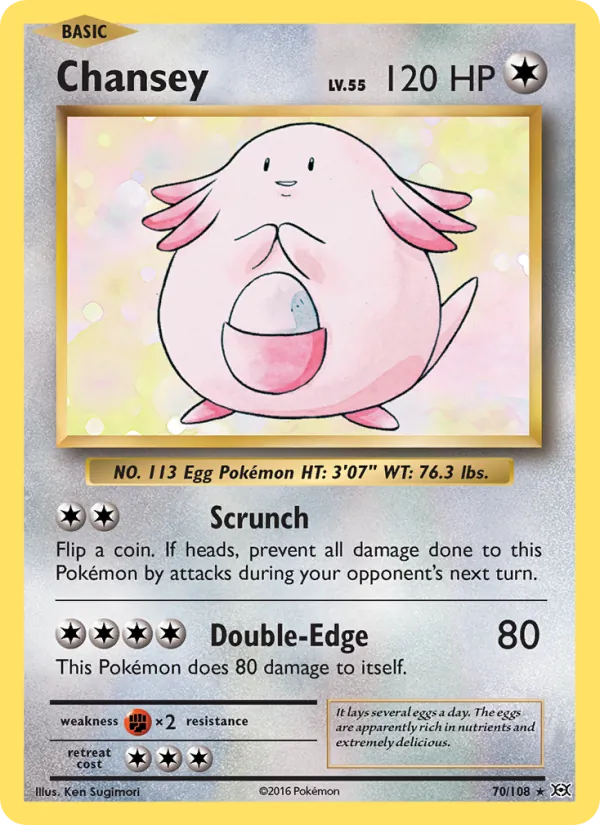 Chansey #70 – Evolutions card