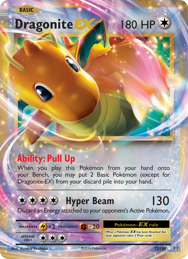 Dragonite EX #72 – Evolutions card