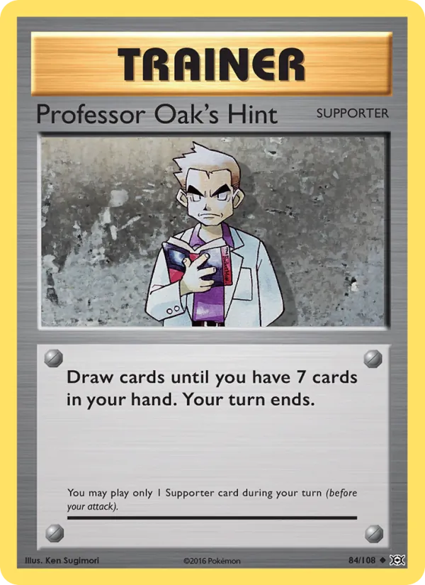 Professor Oak's Hint #84 – Evolutions card