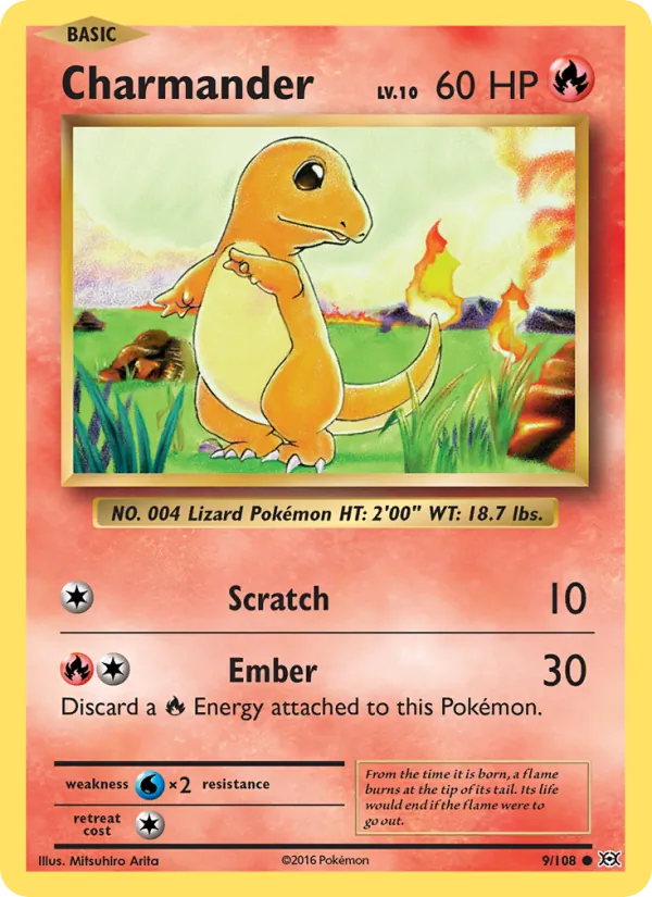 Charmander #9 – Evolutions card