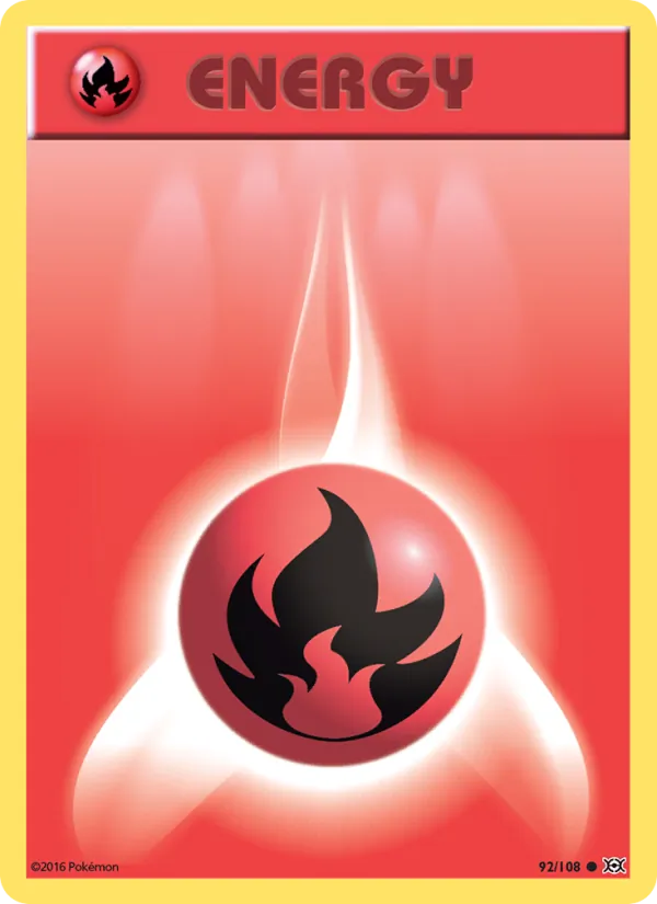 Fire Energy #92 – Evolutions card