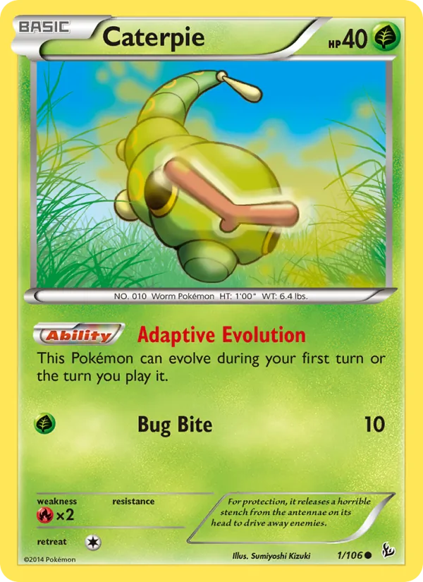 Caterpie #1 – Flashfire card