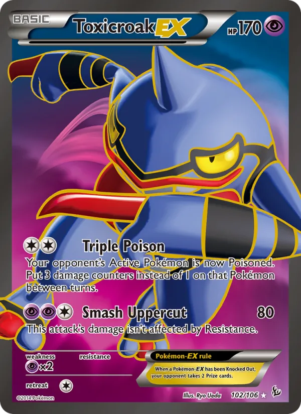 Toxicroak EX #102 – Flashfire card