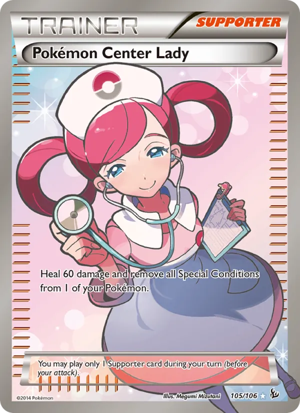 Pokémon Center Lady #105 – Flashfire card