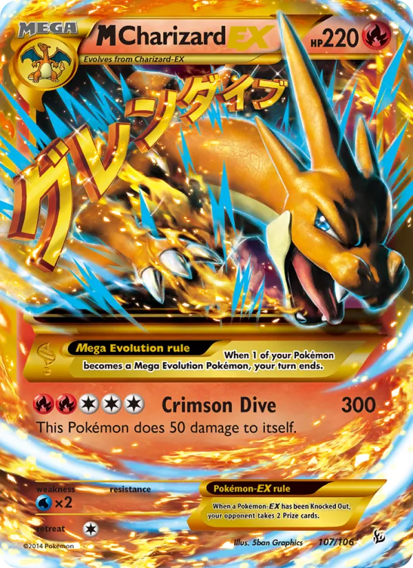 M Charizard EX #107 – Flashfire card