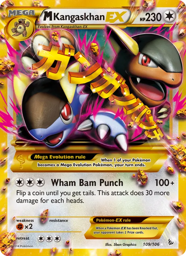 M Kangaskhan EX #109 – Flashfire card