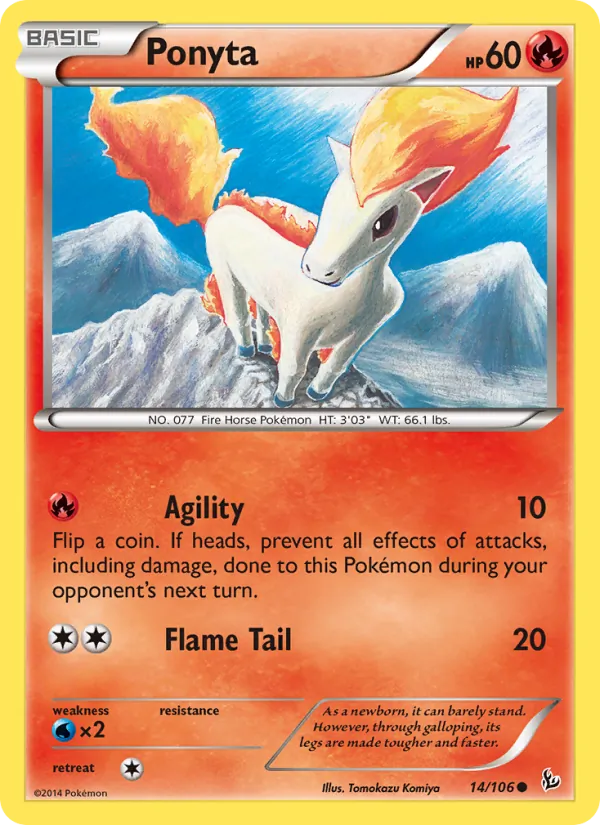 Ponyta #14 – Flashfire card