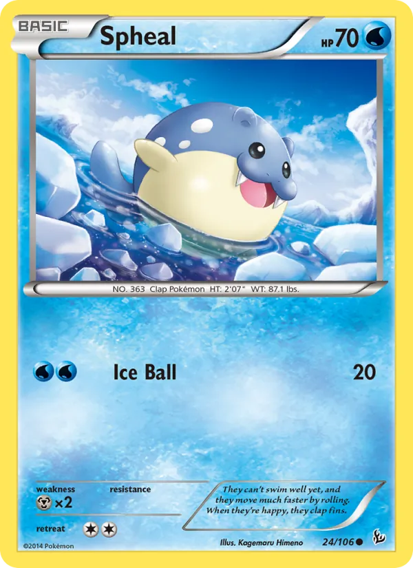 Spheal #24 – Flashfire card