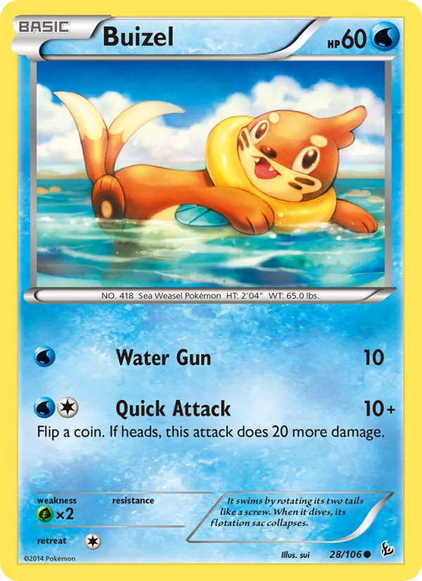 Buizel #28 – Flashfire card