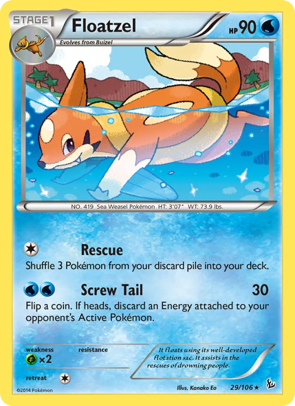 Floatzel #29 – Flashfire card