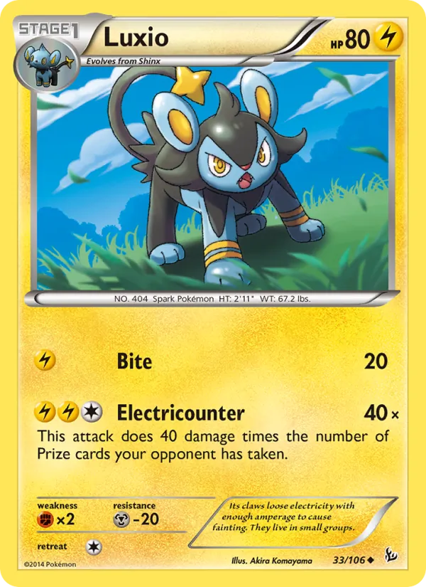 Luxio #33 – Flashfire card