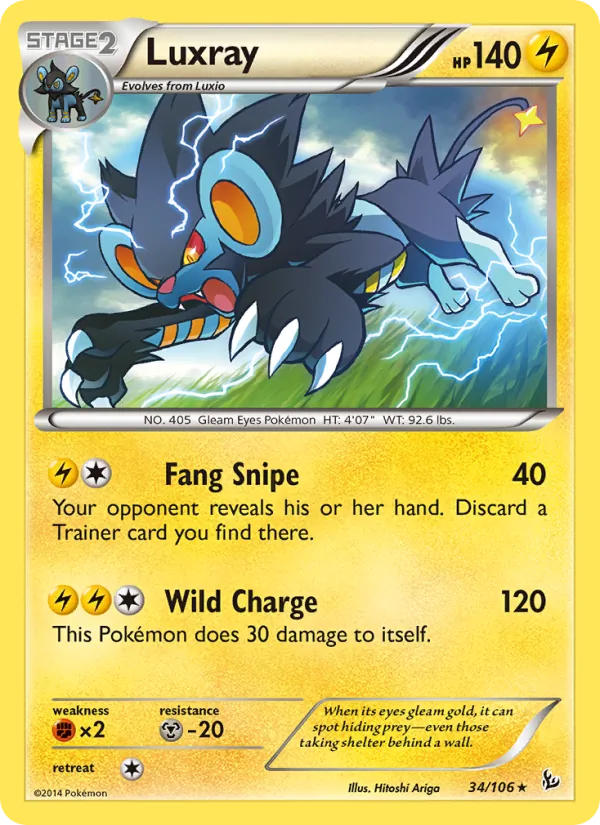 Luxray #34 – Flashfire card