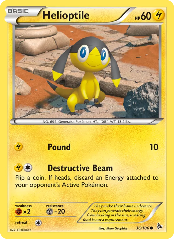 Helioptile #36 – Flashfire card