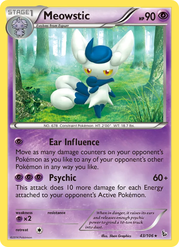 Meowstic #43 – Flashfire card