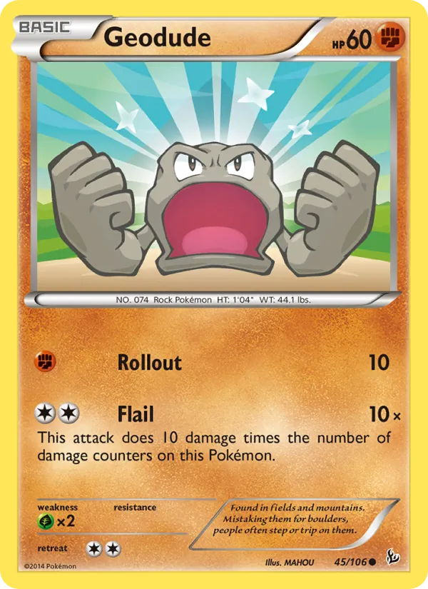 Geodude #45 – Flashfire card