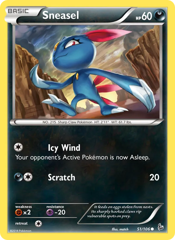 Sneasel #51 – Flashfire card