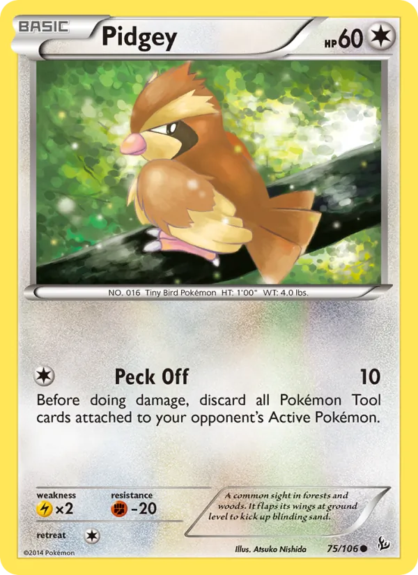 Pidgey #75 – Flashfire card