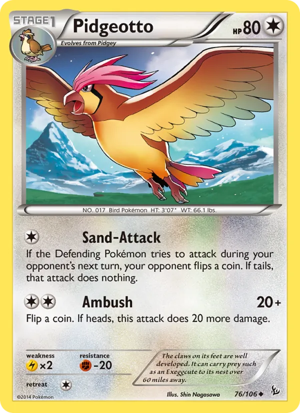 Pidgeotto #76 – Flashfire card