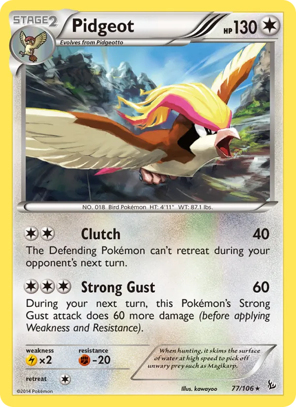 Pidgeot #77 – Flashfire card
