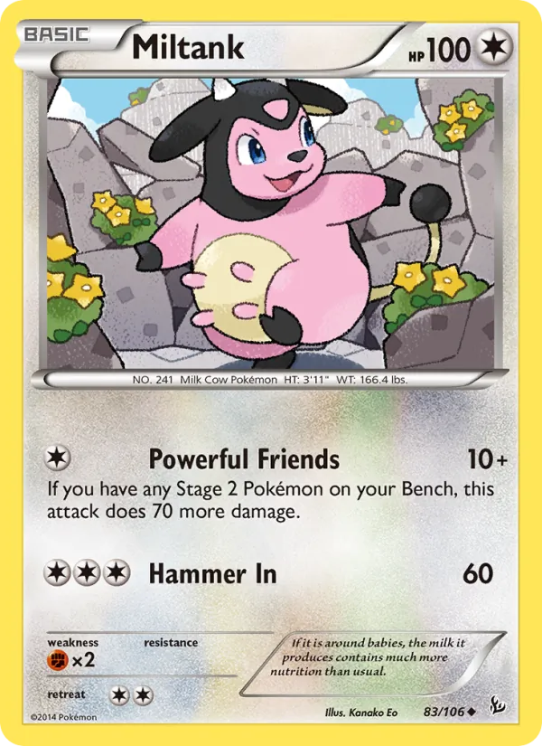Miltank #83 – Flashfire card
