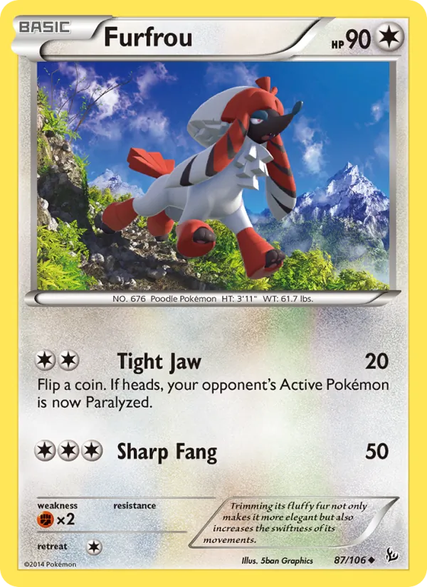 Furfrou #87 – Flashfire card