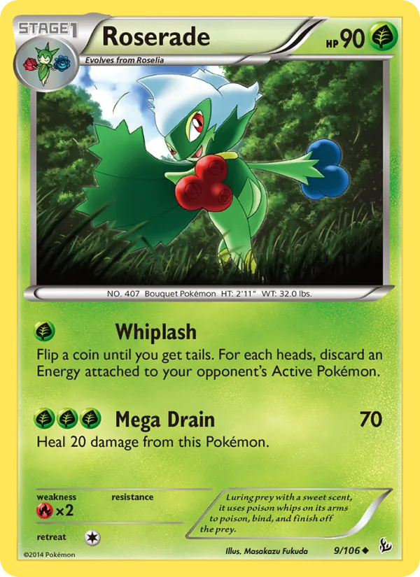 Roserade #9 – Flashfire card