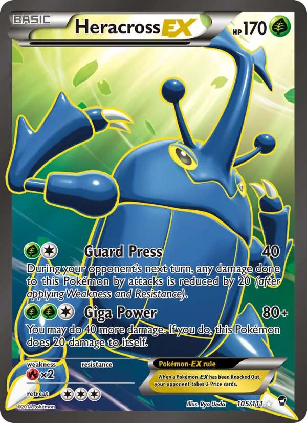 Heracross EX #105 – Furious Fists card