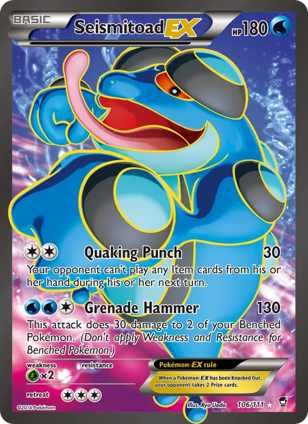 Seismitoad EX #106 – Furious Fists card
