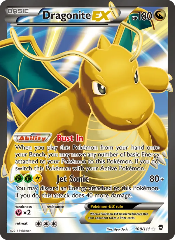 Dragonite EX #108 – Furious Fists card