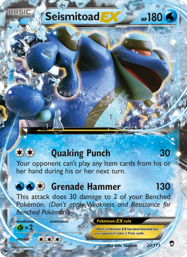 Seismitoad EX #20 – Furious Fists card