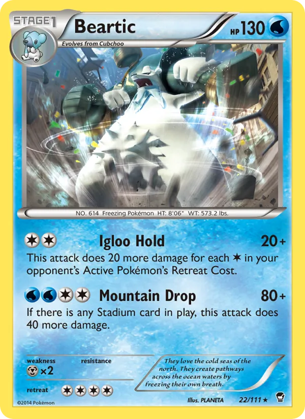 Beartic #22 – Furious Fists card