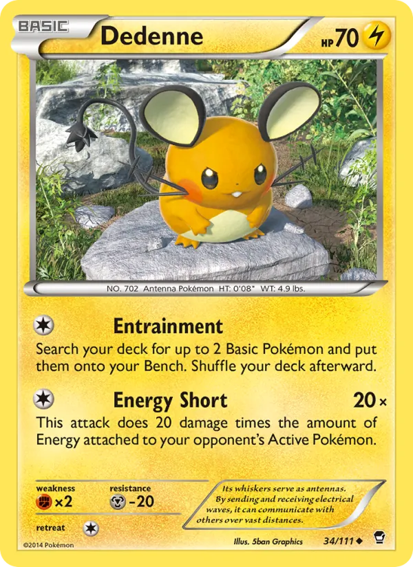 Dedenne #34 – Furious Fists card