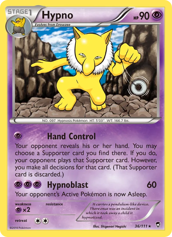 Hypno #36 – Furious Fists card