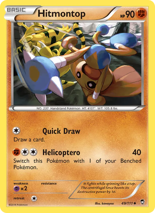 Hitmontop #49 – Furious Fists card