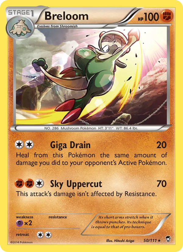Breloom #50 – Furious Fists card