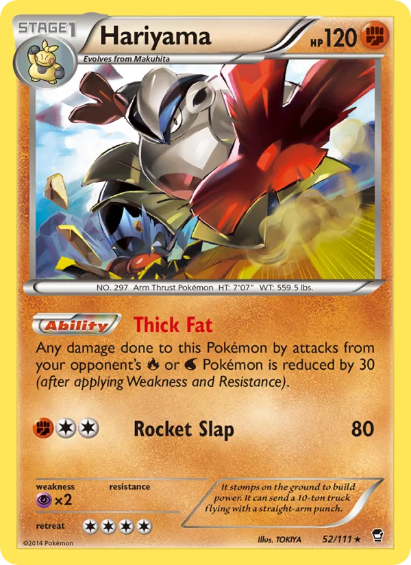 Hariyama #52 – Furious Fists card
