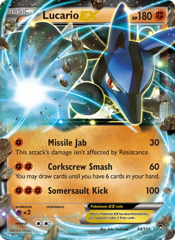 Lucario EX #54 – Furious Fists card