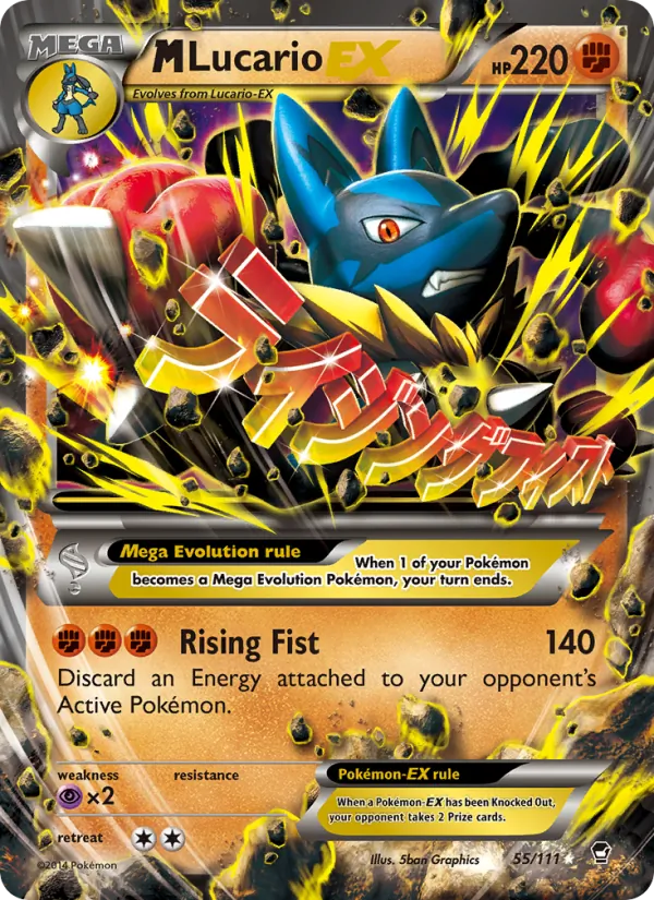 M Lucario EX #55 – Furious Fists card