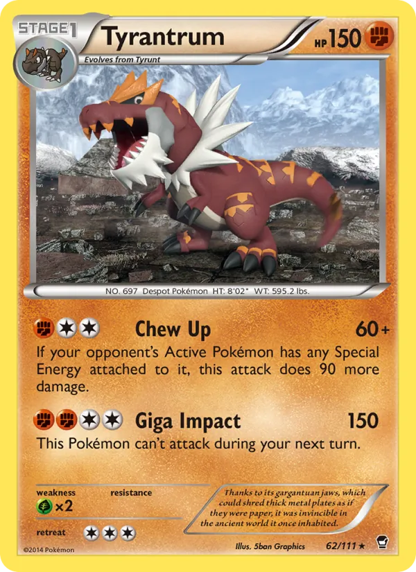 Tyrantrum #62 – Furious Fists card