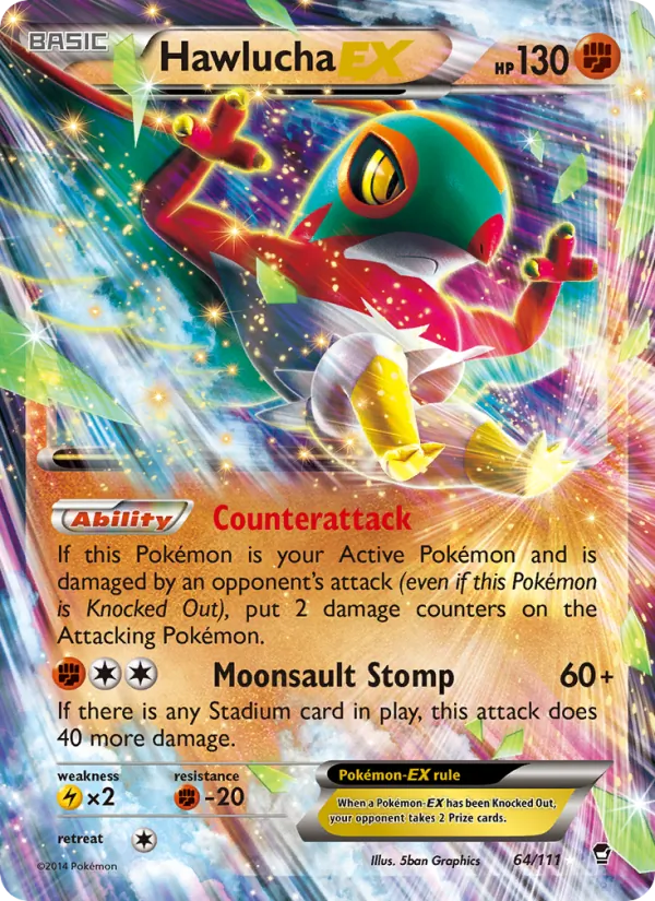 Hawlucha EX #64 – Furious Fists card