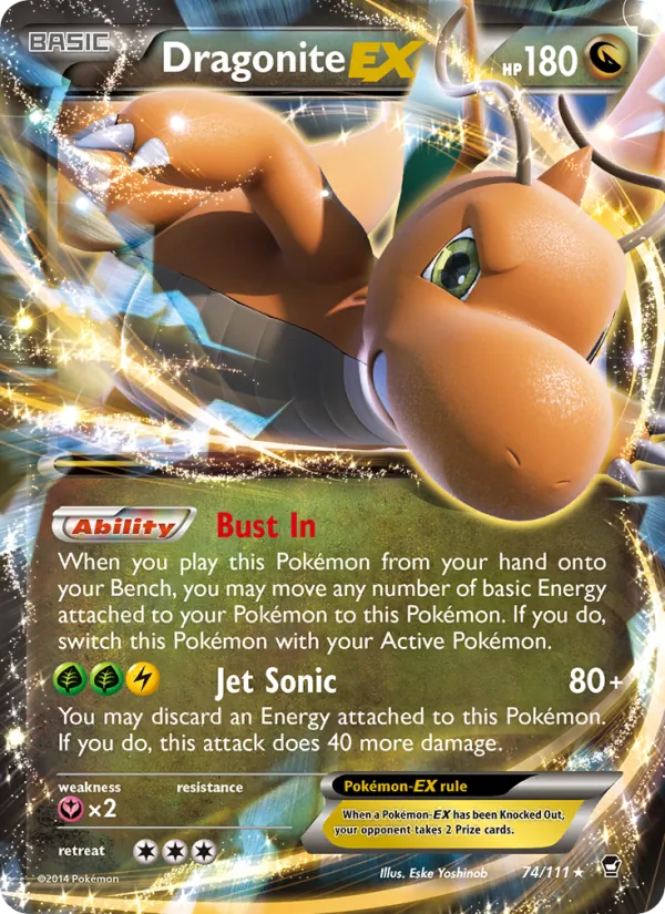 Dragonite EX #74 – Furious Fists card