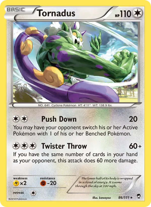 Tornadus #86 – Furious Fists card