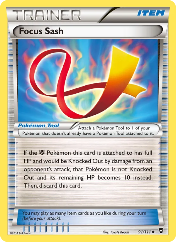 Focus Sash #91 – Furious Fists card