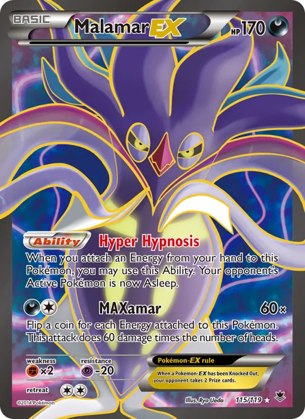 Malamar EX #115 – Phantom Forces card