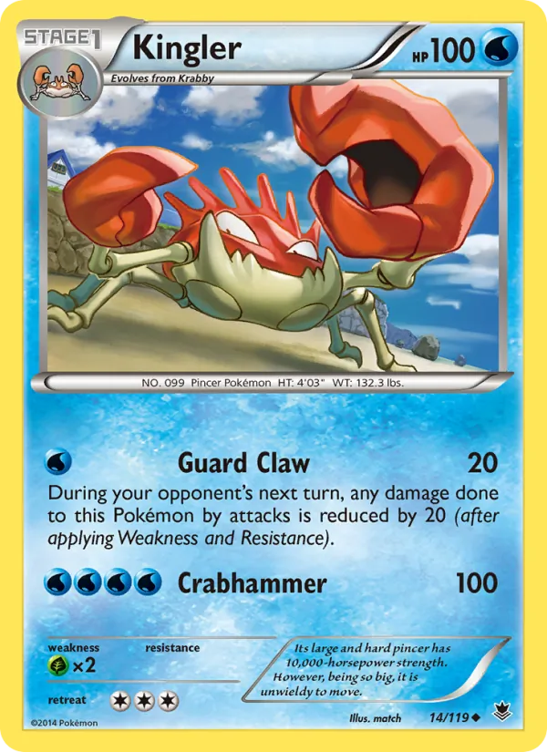 Kingler #14 – Phantom Forces card