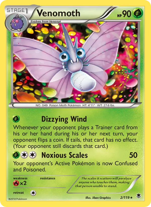 Venomoth #2 – Phantom Forces card