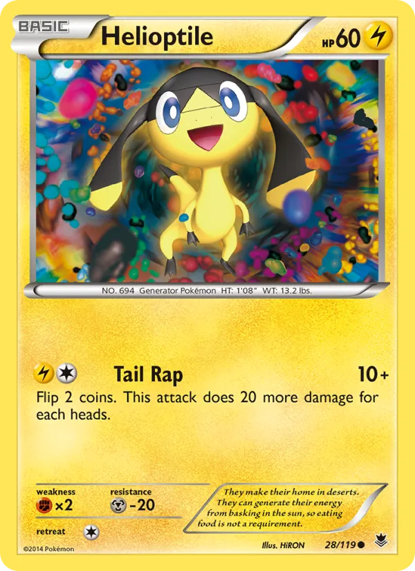 Helioptile #28 – Phantom Forces card