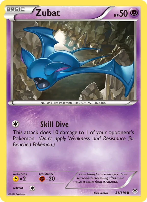 Zubat #31 – Phantom Forces card