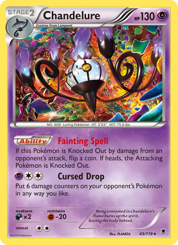 Chandelure #43 – Phantom Forces card