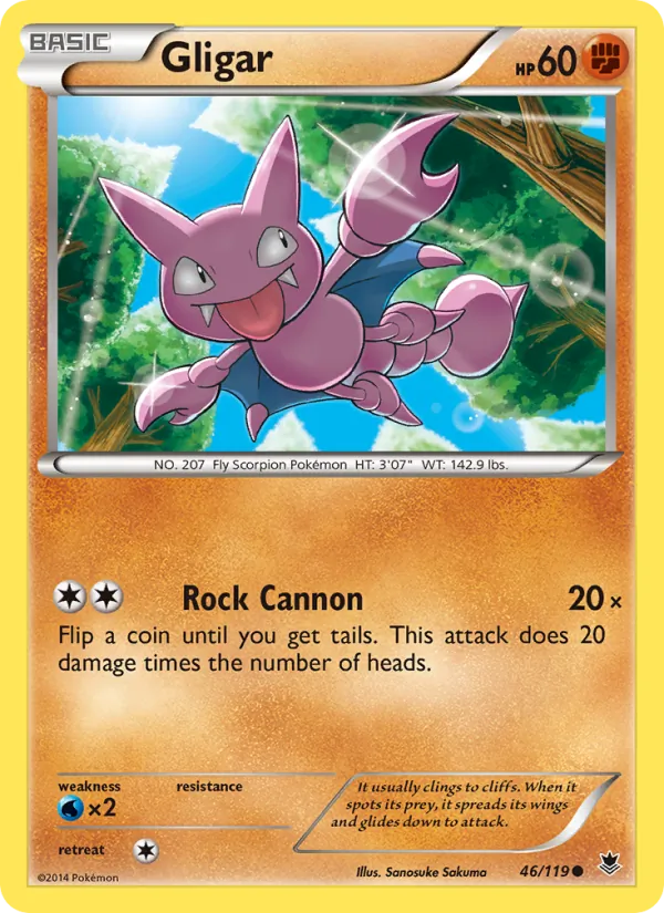 Gligar #46 – Phantom Forces card